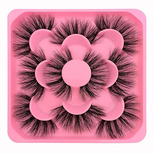 Miniatura 4 de Pestañas postizas esponjosas de visón sintético, pestañas postizas delgadas, pestañas dramáticas y finas de 0.78 pulgadas de largo, volumen grueso,