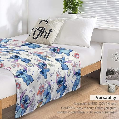 Miniatura 6 de NAVIKIDS Manta de mercancía de anime, mantas y mantas de anime, decoraciones de cumpleaños, regalos para niños, niñas, niños, mujeres y adultos, 60