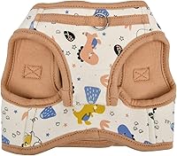 Vista 3 de Puppia Arnés para perro con chaleco de moda para primavera y verano, beige_Minmi, talla S