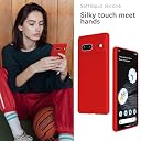 YATWIN Silicone Back Case for Google Pixel 7, Soft-Touch Phone Back Cover for Google Pixel 7 - Red gallery image