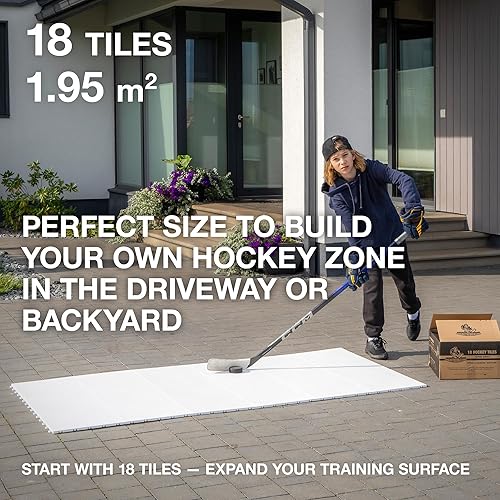 Miniatura 2 de Hockey Revolution My Puzzle - Azulejos de suelo duraderos, superficie de entrenamiento entrelazada para manipulación de palos, disparos, pases,