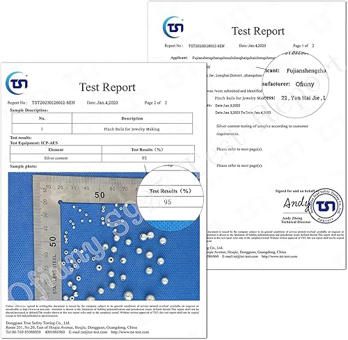 Miniatura 5 de Cuentas de plata de ley 925 genuinas para hacer joyas, 100 cuentas redondas lisas de 0.098 pulgadas (0.098 in), cuentas espaciadoras de bolas para
