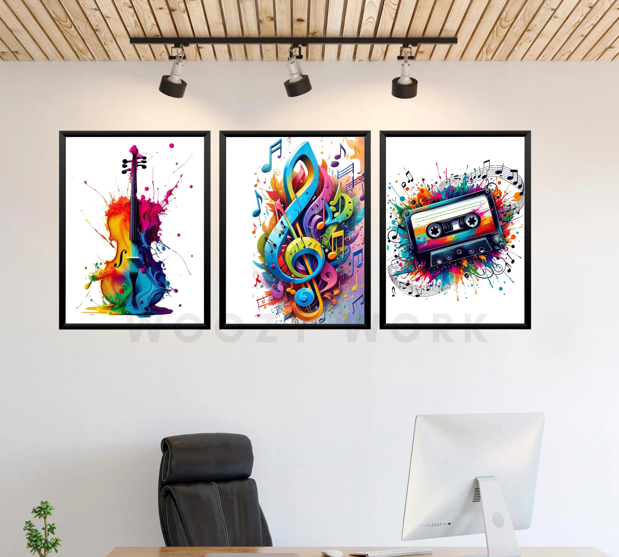 woozy work Wall Art, 3 Piece Framed Poster Set for Living Room, Dining Room, Bedroom, Nursery, Office, Home Decor Restrorent Decore (STYLE 6) (B0D9QHHJR5) Amazon Price History, Amazon Price Tracker