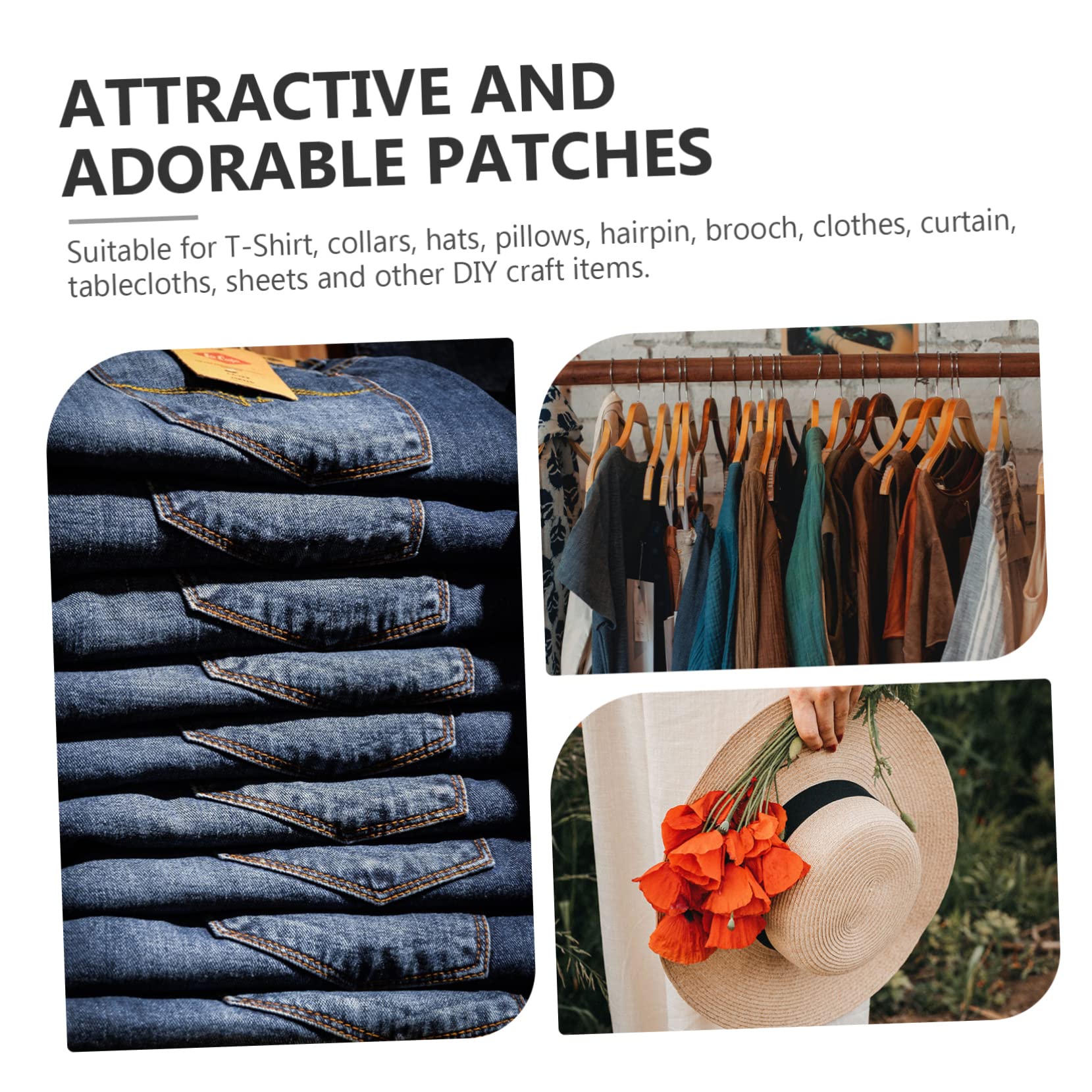 Operitacx 10pezzi Patches Ricamati Per Riparazioni Abbigliamento Decorazioni Per Moda Toppe Sottile Per e Borse