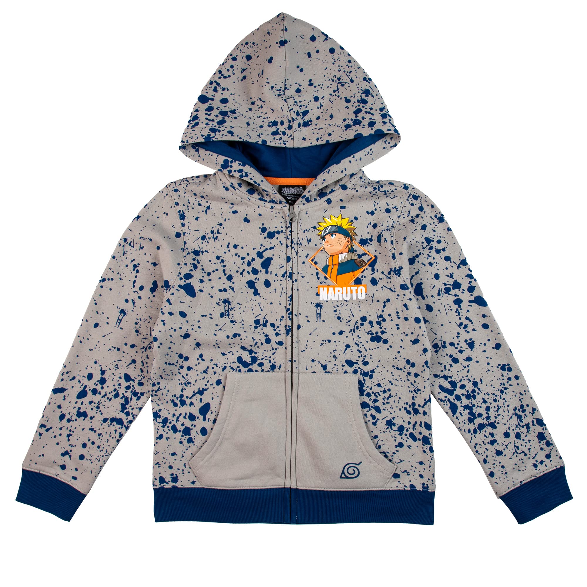 Naruto Classic Youth Boys Sudadera con capucha y pantalones deportivos azul marino, Blue, X-Large