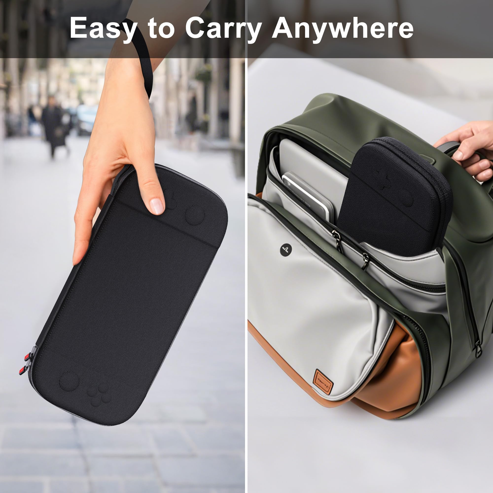 Twardy futerał do przenoszenia Nintendo Switch 2, etui podróżne z 12 wkładami do gier, etui ochronne na konsolę Switch 2 i akcesoria do gier, kolor czarny