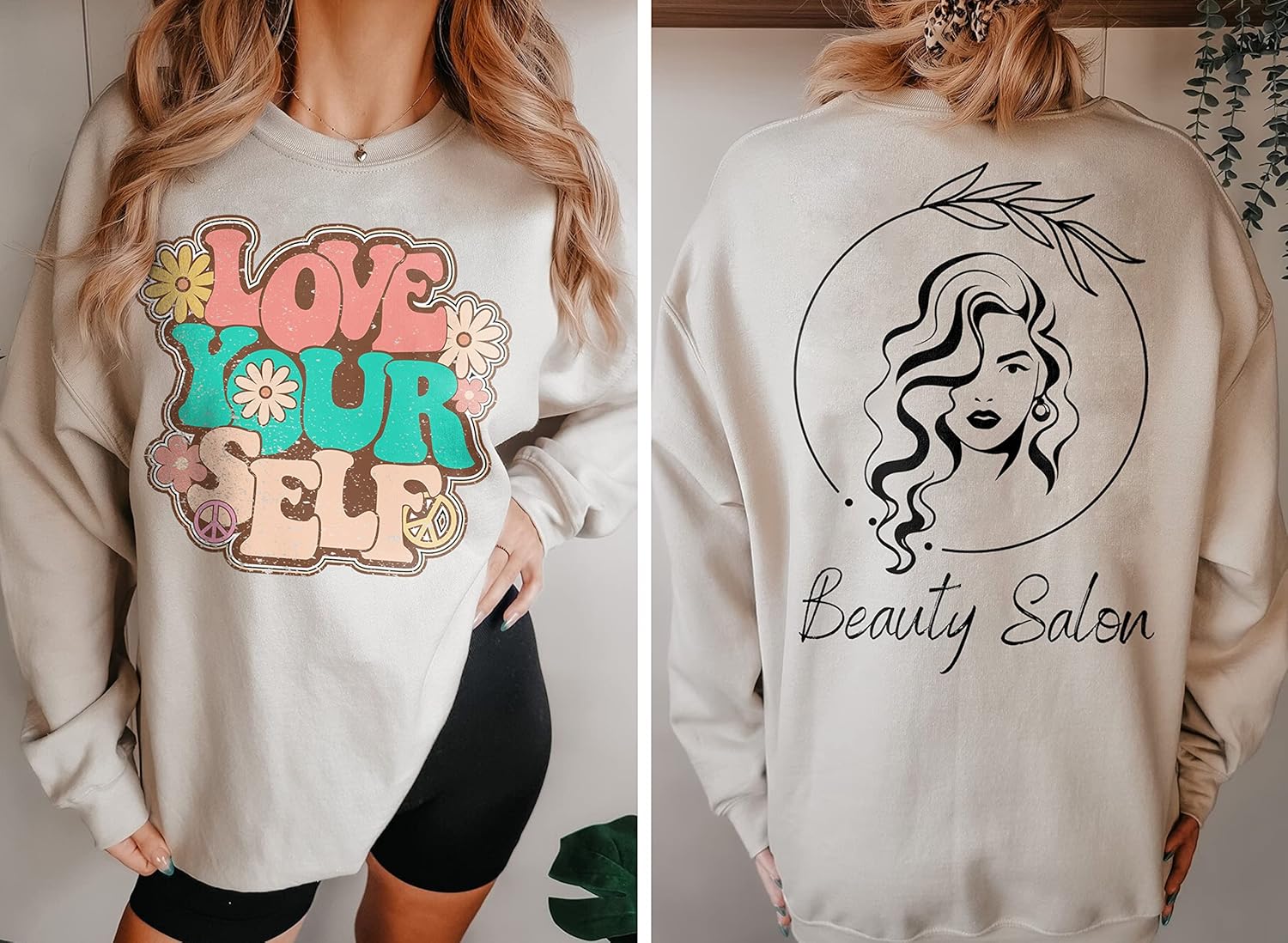 Custom Sweatshirt Add Your Own Text Logo Photo Personalized Design Your Own Pullover Front Back Side - Image 2