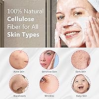 Vista 3 de 60 esponjas faciales para limpieza, esponjas comprimidas faciales, esponjas cosméticas 100% naturales para limpieza facial, mascarilla exfoliante