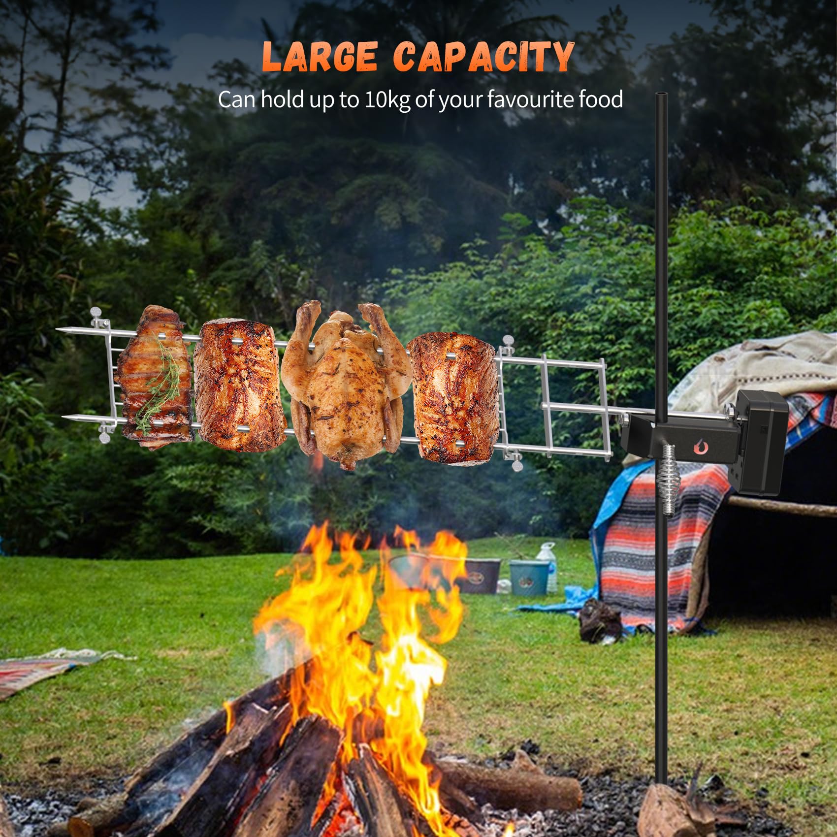 onlyfire Kit de parrilla asadora para barbacoa al aire libre