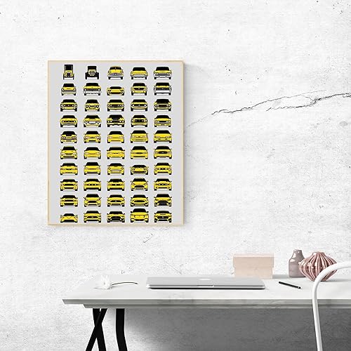 Miniatura 48 de Handmade Poster compatible with Ford Evolution Print Wall Art Décor of the Best of Ford Generations - American, 8x10" Satin Print (Unframed) - Gift