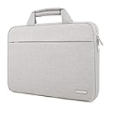 YXLILI Laptop Sleeve Case 15.6 Inch with Handle, Waterproof, Anti-Scratch, Shockproof Protective Computer Bag, Large Storage & Multi-Pocket Design-Light Grey