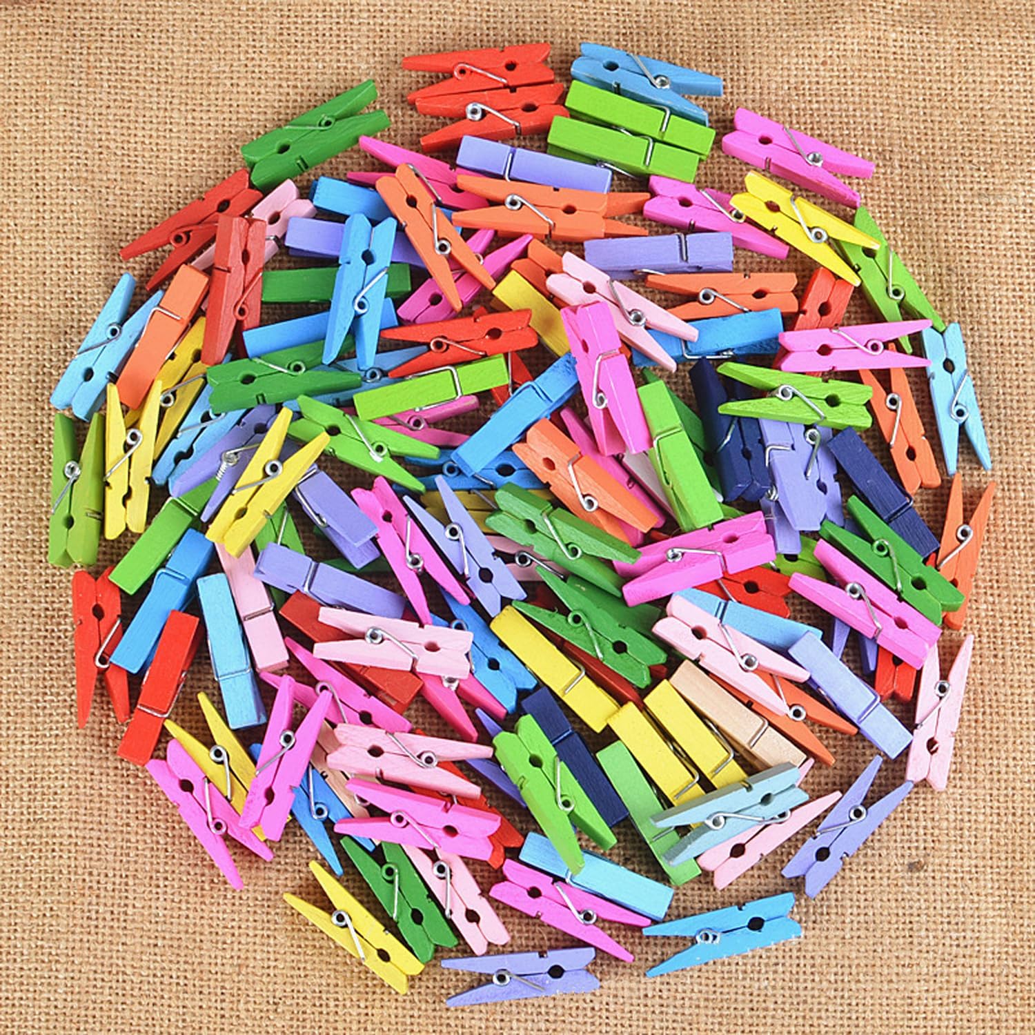 50Pcs Colored Clothespins Bulk 2.9 Inch Wooden Clothes Pins for Crafts