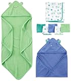 Unisex Babies&apos; 8-Piece Towel and Washcloth Set&comma; Multipacks