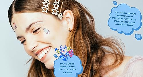 Miniatura 3 de Hydro Patch - Paquete más grande y grueso parche hidrocoloide para espinillas para el acné para curar y cubrir granos e imperfecciones, para cara y