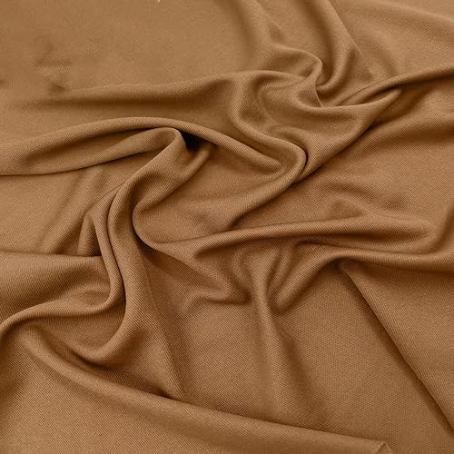 Miniatura 3 de Texco Inc Forro de enclavamiento de poliéster 2 vías EstiramientoDecoración, Ropa, HogarTela de bricolaje, Camel #139 3 yardas