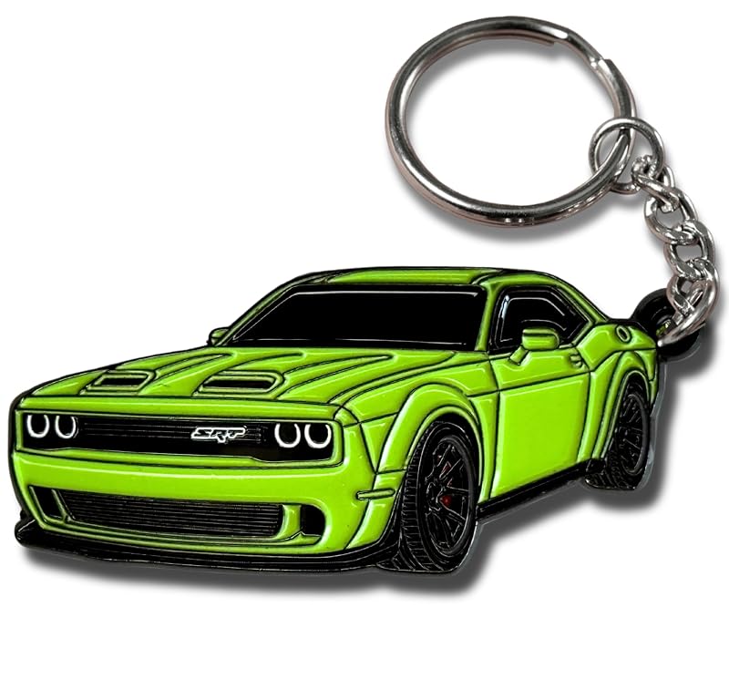 Chaveiro para Dodge Challenger FOUR WHEEL BEAST em metal com esmaltação Sublime