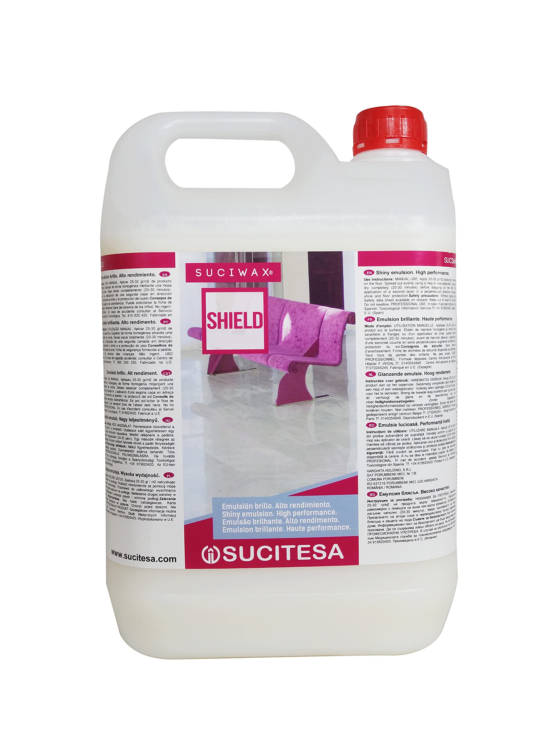 Emulsion brillante haute performance SUCIWAX SHIELD® - Bidon de 5L