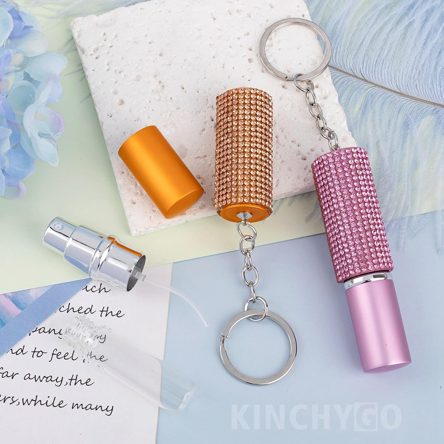 6 Pack 5ML Rhinestone Perfume Bottle Travel Refillable image 3