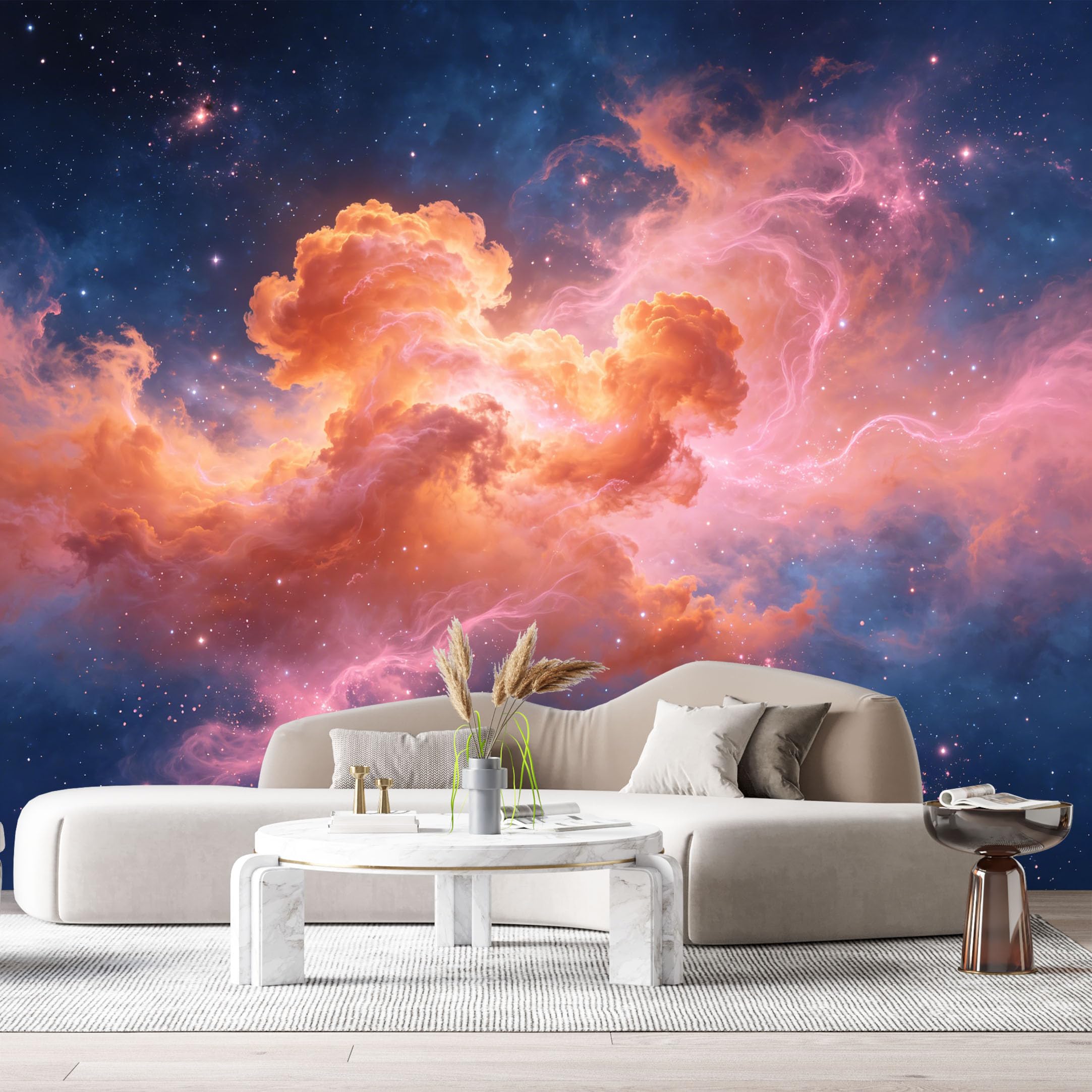 Custom Size Wall Murals Galaxy Nebula Abstract Modern Space Stars SelfAdhesiveWall Fabric Removable Wallpaper Wall Decor for Living Room Bedroom Bathroom