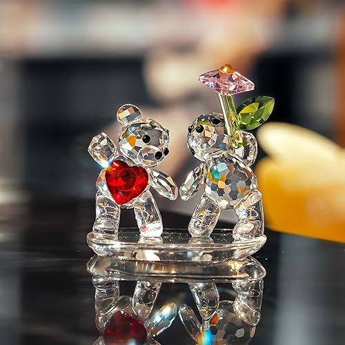 Miniatura 5 de H&D HYALINE & DORA Estatua animal de cristal de la colección de animales de la estatua de la decoración del hogar Navidad regalo del día