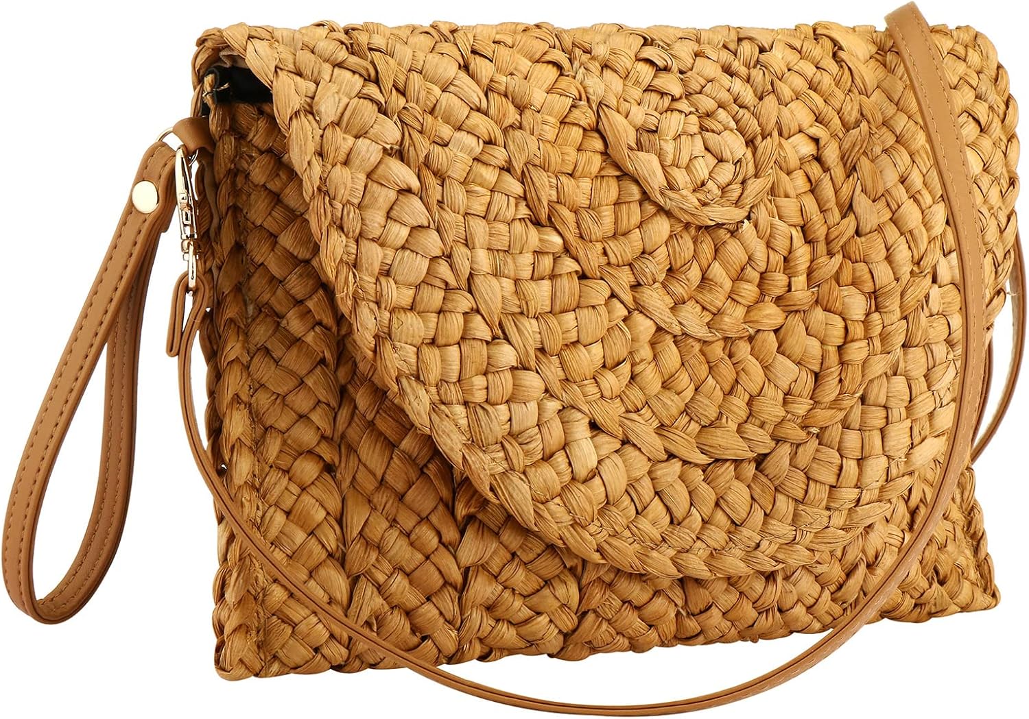 Gets Straw Clutches Beach Bag for Women Summer Crossbody Straw Bag with Strap