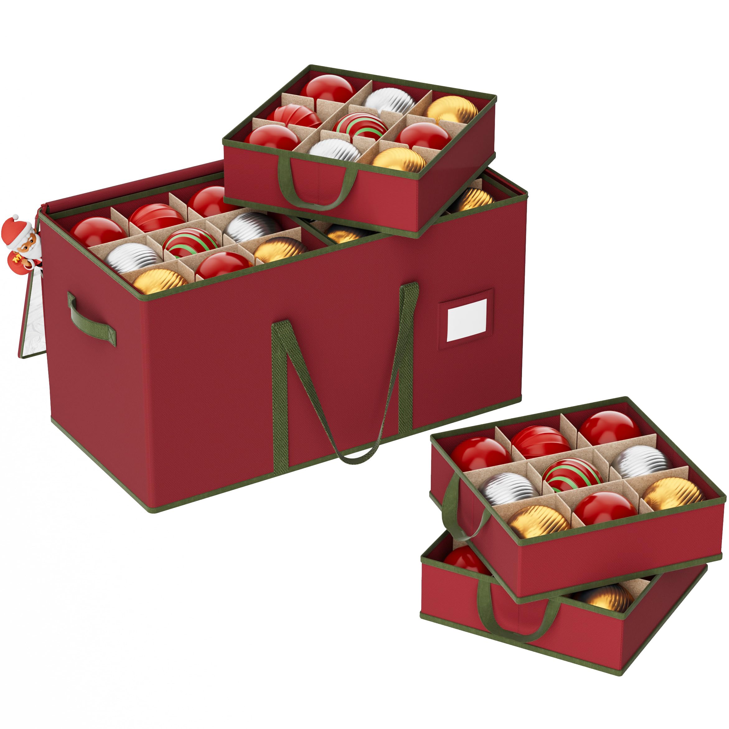 Amazon.com: XIVIRACK Large Christmas Ornament Storage Box, Dual