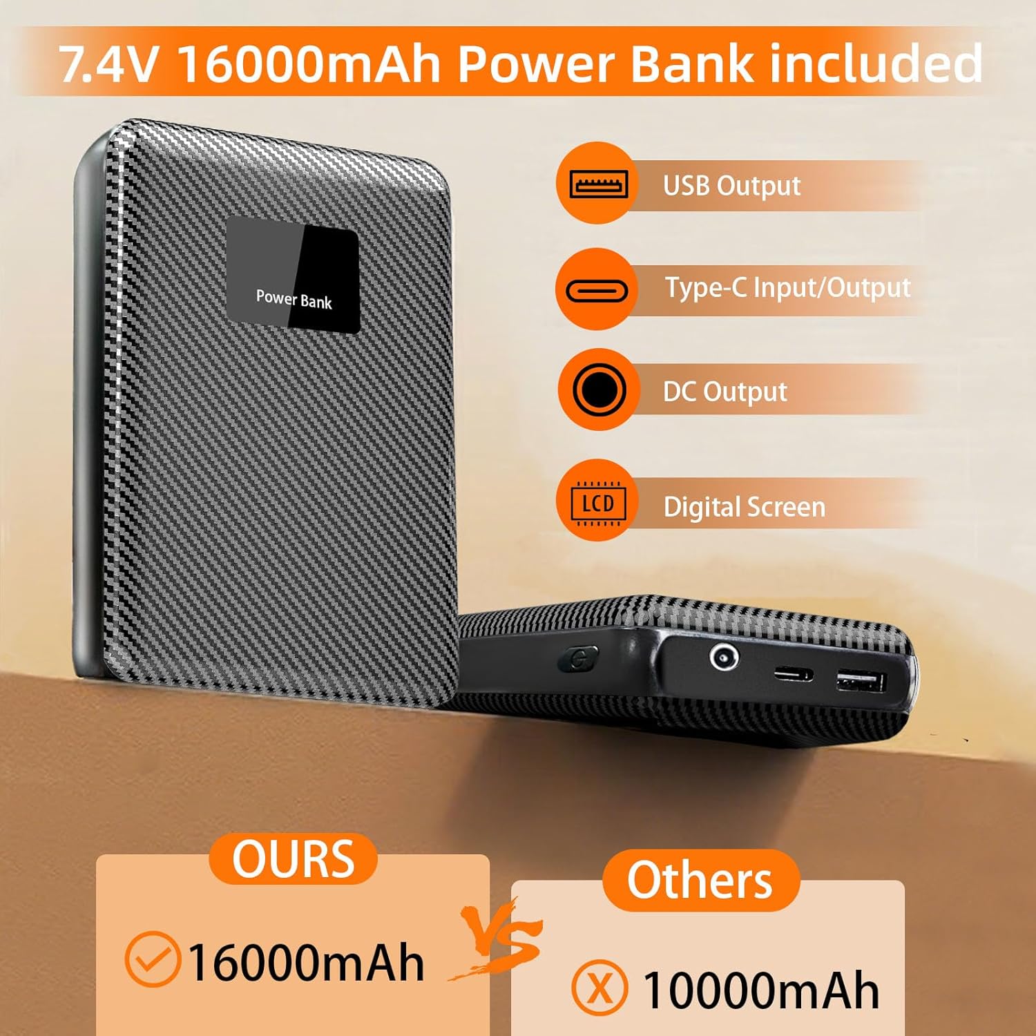 Heated Vest for Men Women with 16000mAh 7.4V Battery Pack Adjustable Heating Jacket 9 Heating Zones Windproof
