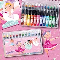 Vista 3 de The Piggy Story Glitter Gel Crayons, Set of 12 Crayons in Dancing Star Design
