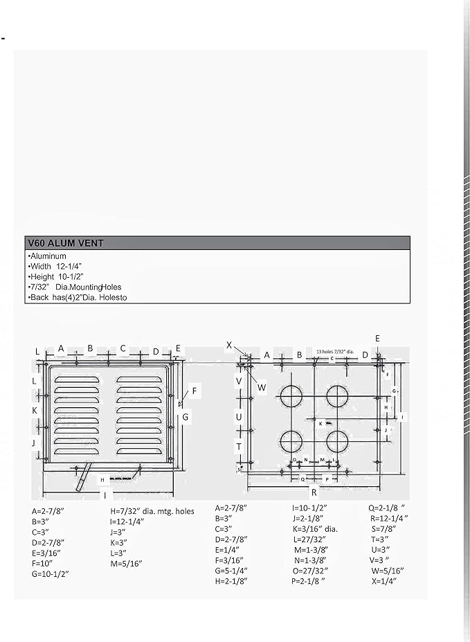 Amazon Com Kay Aluminum Wall Panel Vent 10 5 X 12 25 Closing Lever Semi Trailer Automotive