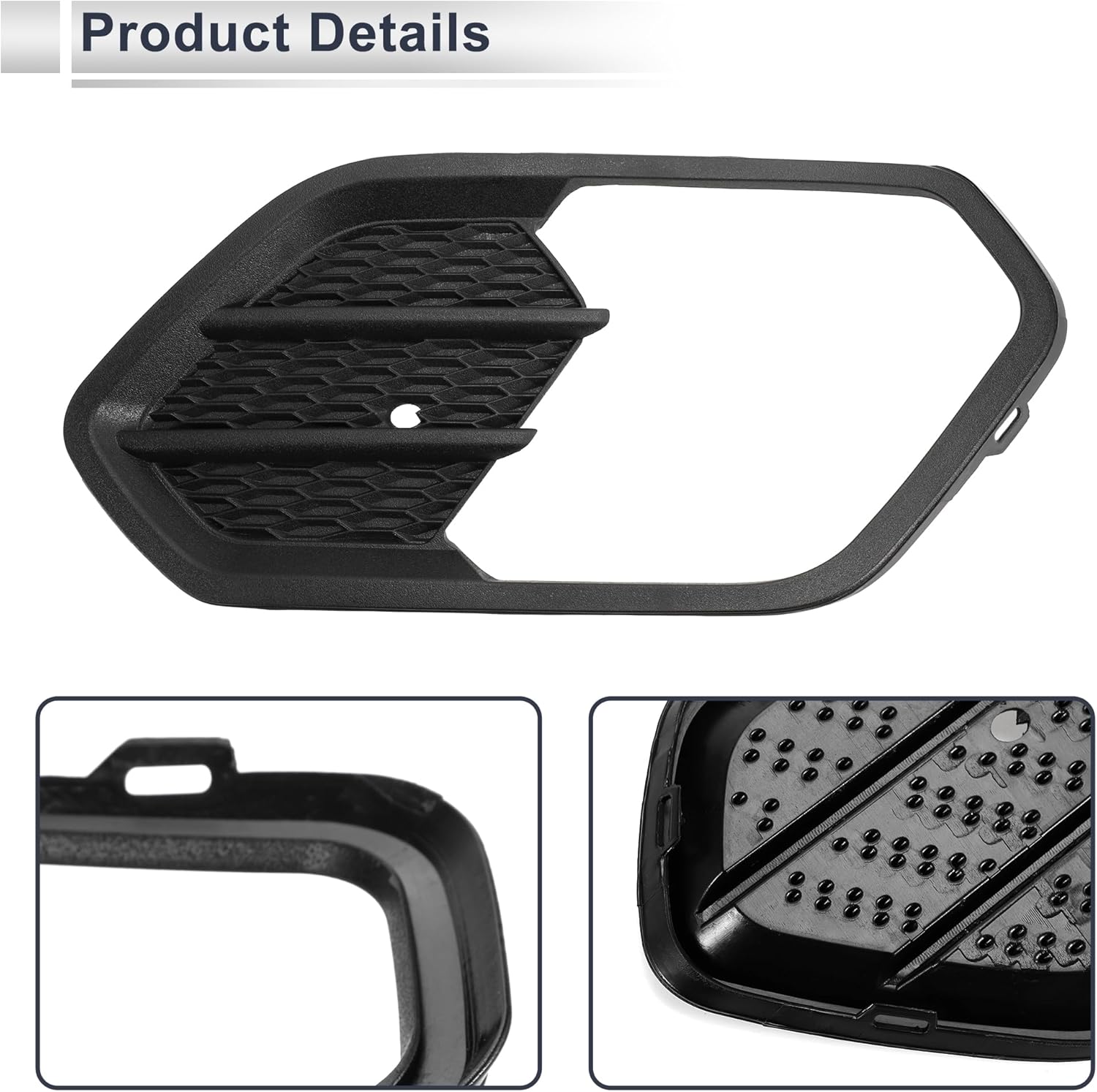 Front Right Fog Light Grill for Ford Escape 2017-2018 Front Lower Bumper Fog Light Cover Inserts No.GV4517K946AB5YZ9 ABS 1 Pc