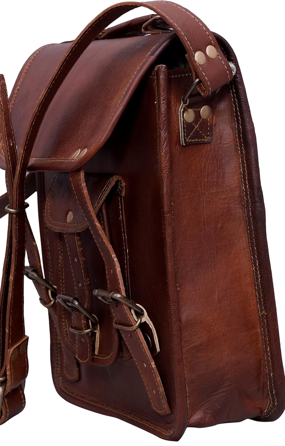 Laptop Messenger Bag for men and women Messenger Bags for Best Office School College Satchel Bag,Brown : Electronics