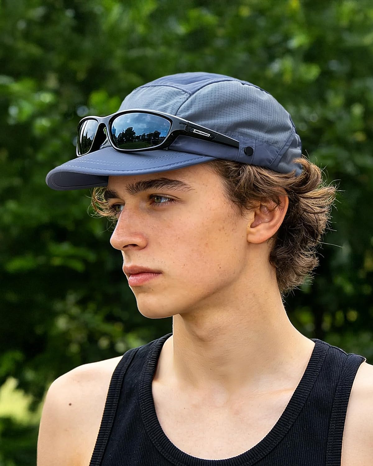 Croogo Quick Dry 5 Panel Hats Waterproof Baseball Cap Unstructured Curved Visor Sports Cap Mens Hat Golf Sun Hat for Outdoor - Image 2