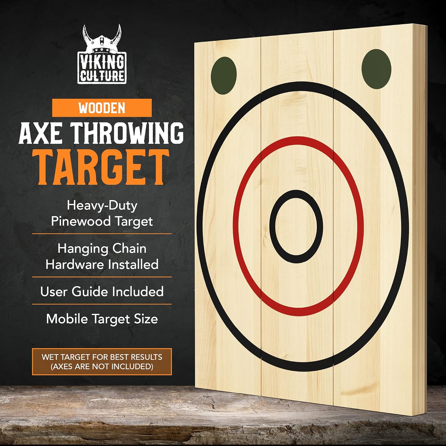 Buy Viking Culture Axe Throwing Target Wooden Target Stand for