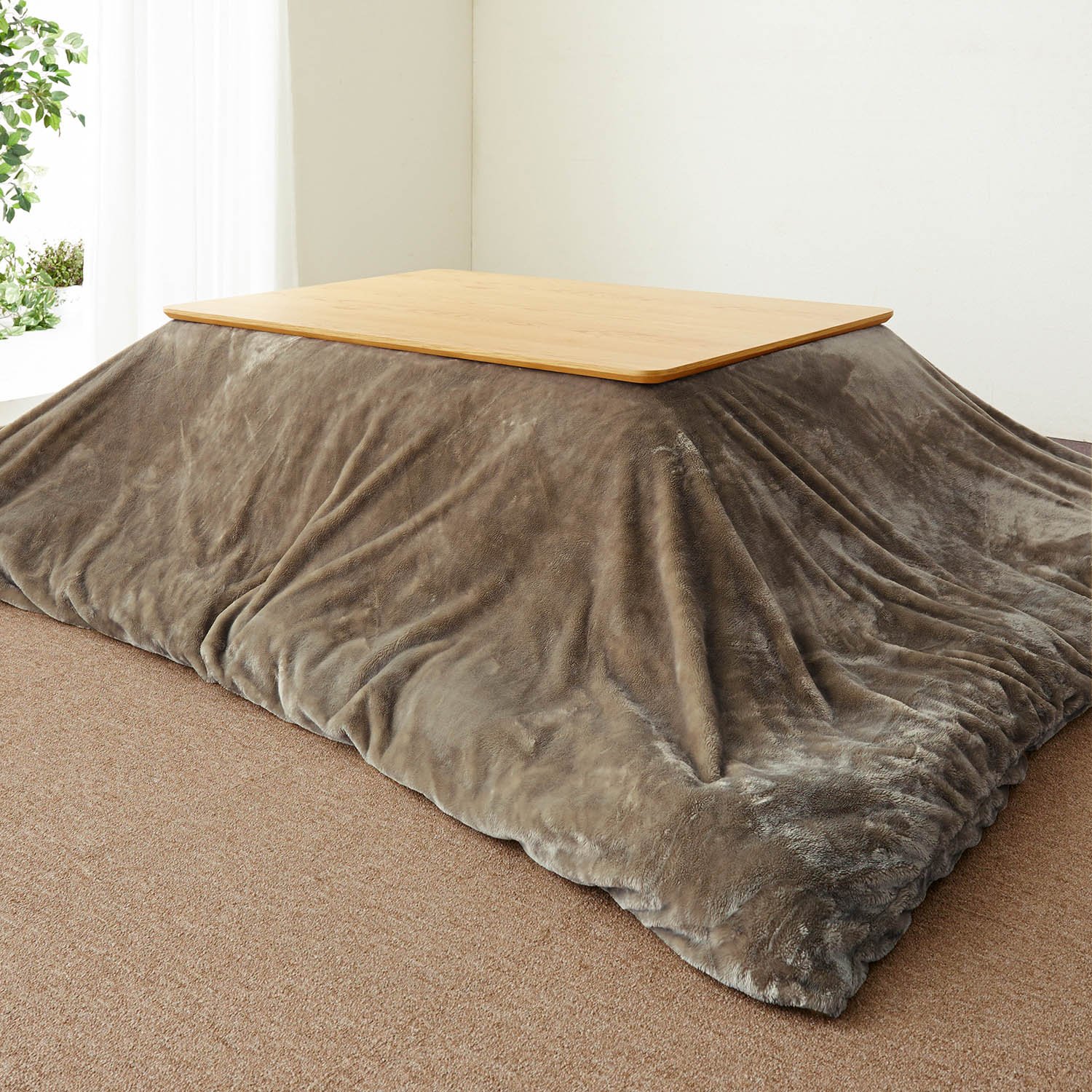 ベルメゾン　メルトロ　こたつカバー あったかなめらかなこたつ布団カバー 【幸せホルモンが出る肌触り