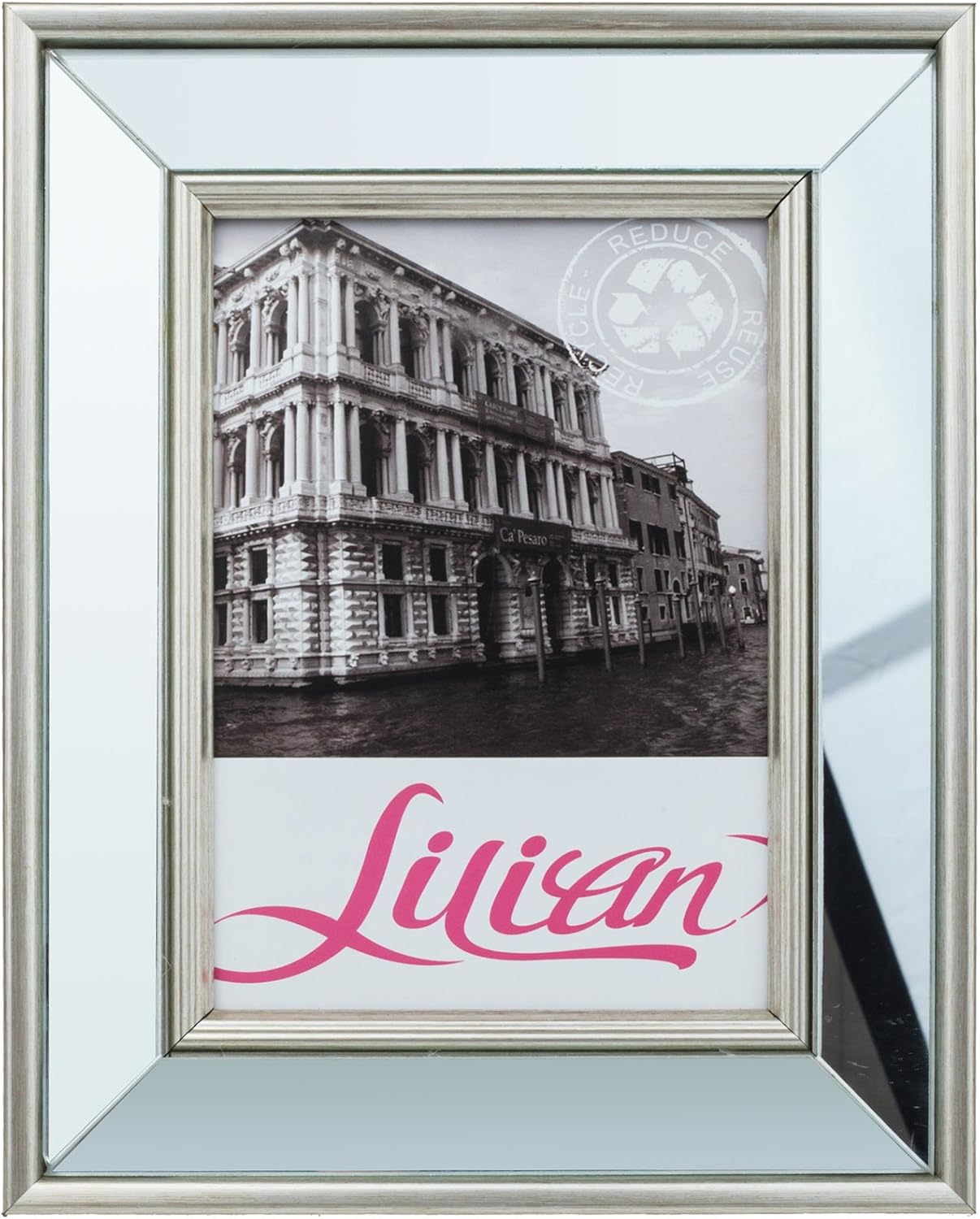 Lilian 5x7 Desk/Wall Mirrored Photo Frame - Wall Mounting Material Included(3-Pack)