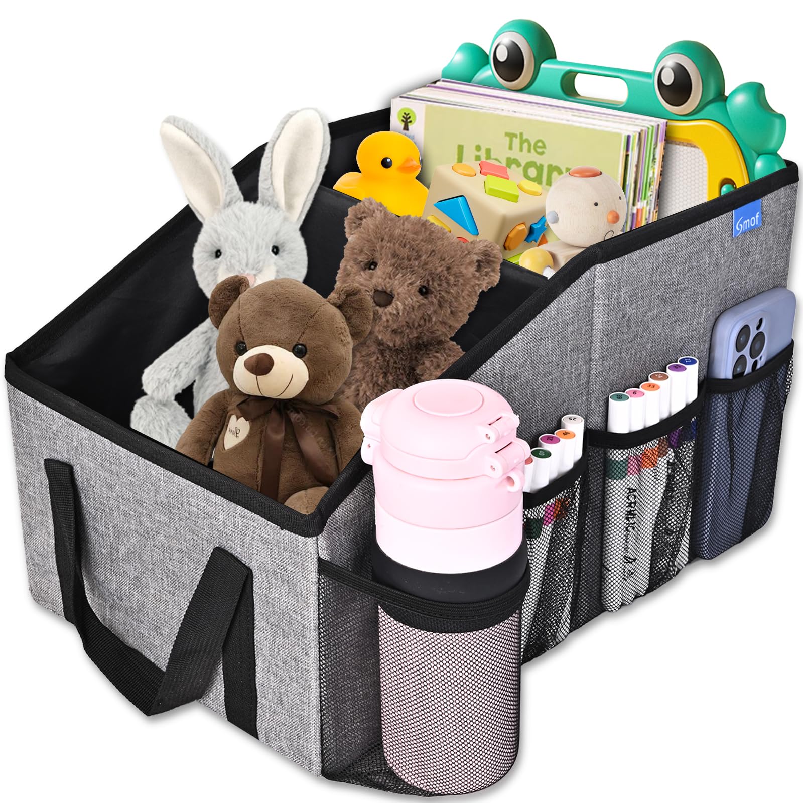 Organizzatore Auto Pieghevole Cozary | Portabicchieri E Tasche | Per Giocattoli E Snack - Foto 5