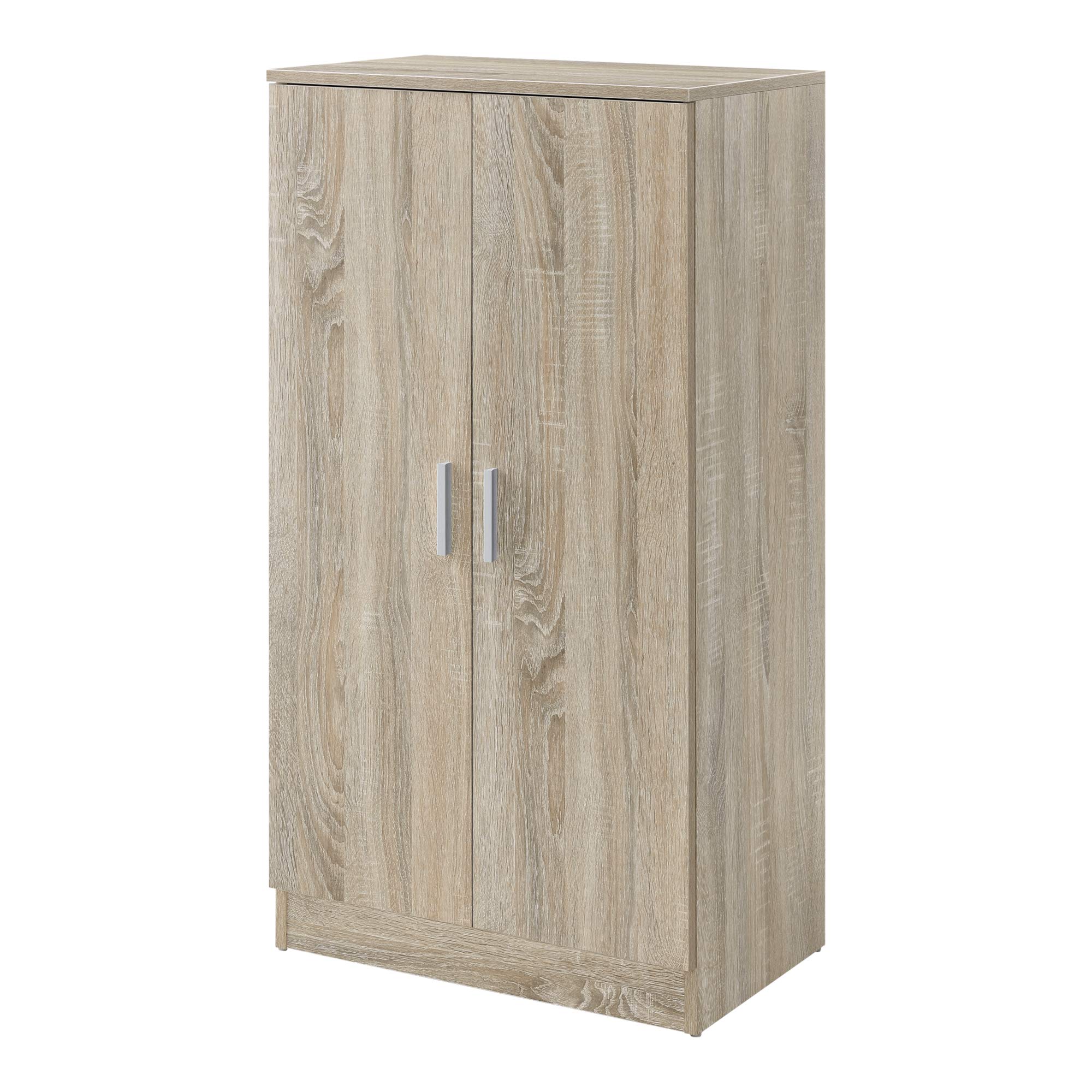 [en.casa] Armadio Portascarpe con 2 Ante e 7 Scomparti Ripiani Scarpiera Chiusa per Ingresso Camera o Ripostiglio 108 x 55 x 35 cm - Effetto Rovere Sonoma