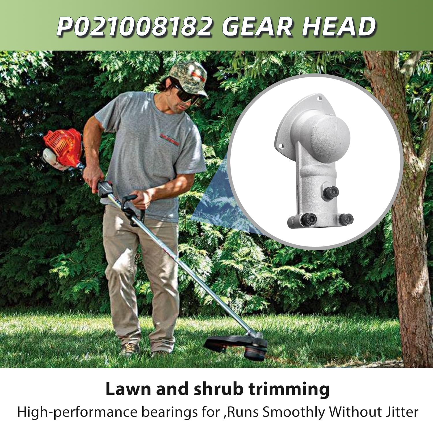 1pcs P021008182 Gear Head, Gear Box/case for Echo Shindaiwa String Trimmer SRM210 SRM-225 SRM-225i Brush Cutter