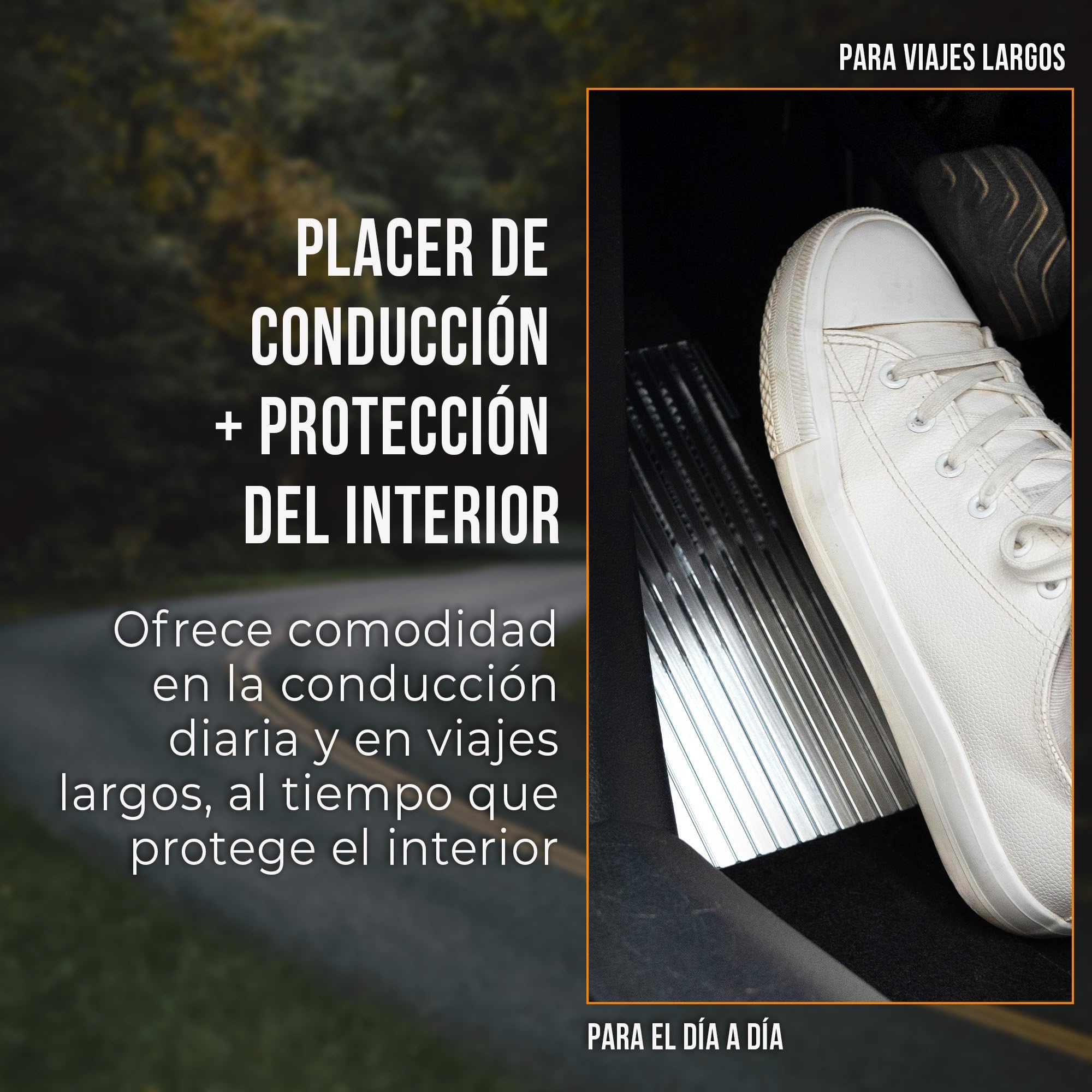 CHROMEMASTER | Reposapiés para Automóvil de Acero Inoxidable - Placa Antideslizante para el Pie, Compatible con Mazda CX-5 2017-2024 ; Accesorio para Automóvil: Placa Reposapiés Protectora y Decorativ