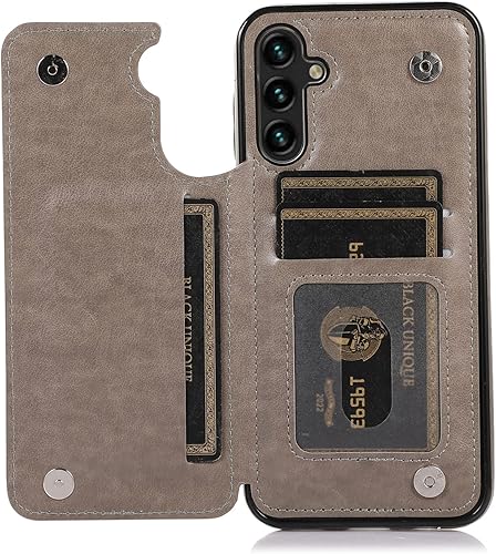 Miniatura 4 de Asuwish Funda de teléfono para Samsung Galaxy A14 5G con protector de pantalla de vidrio templado, tarjetero con soporte para tarjetero, soporte