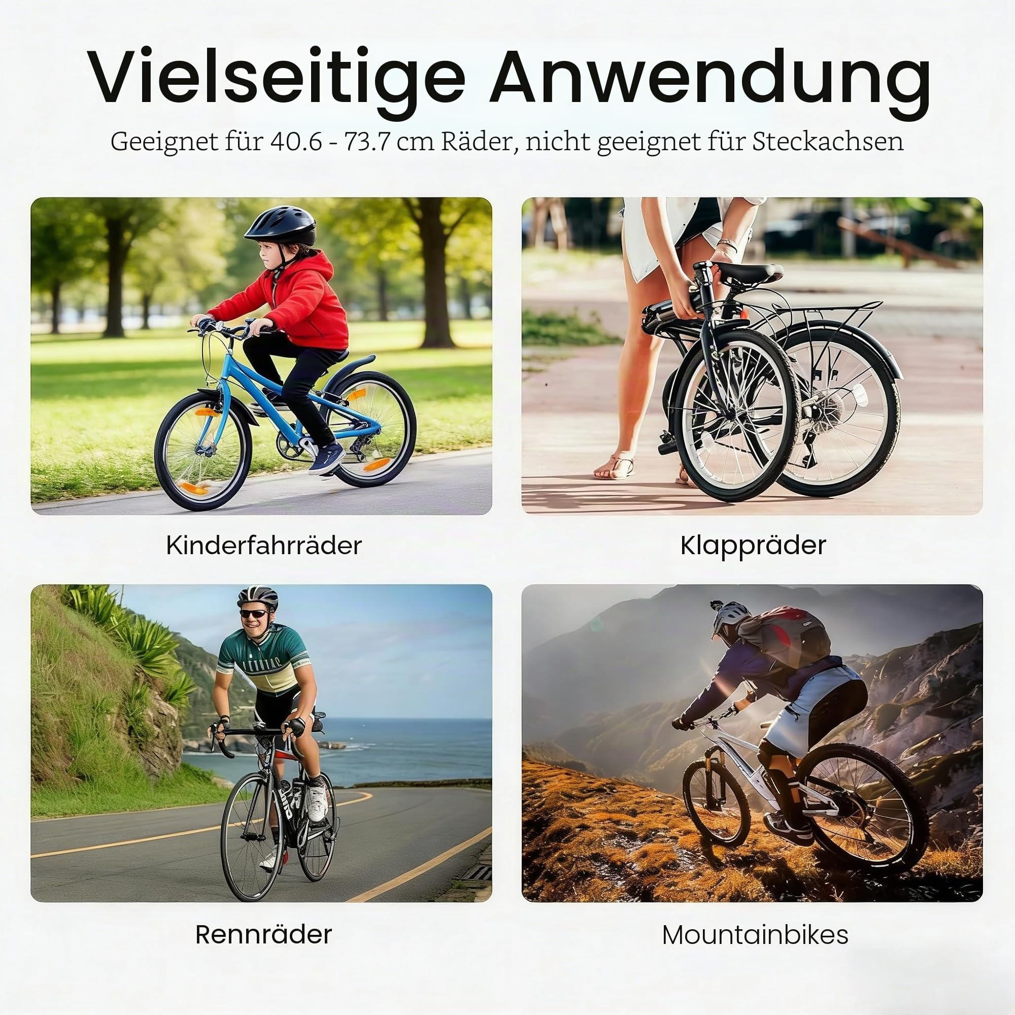 Zentrierständer Fahrrad für 16" - 29" Laufräder Fahrrad, Kalibrierungsständer Radwartungs mit Achsadapterstange, Felgen Korrekturständer Kohlenstoffstahl Verstellbare Radbreite 95-155 mm