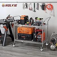 Vista 8 de HOLKIE Ruedas giratorias de 4 pulgadas, ruedas de vástago de bloqueo total, 3/8 pulgadas -16 x 1