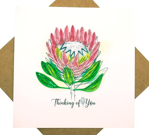 Majestic King Protea, Quilling Card 3D - Frameable Paper Art