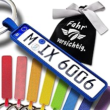 Personalised Coloured License Plate Keyring Name Number Plate Gift Car License Plate Custom, coloured