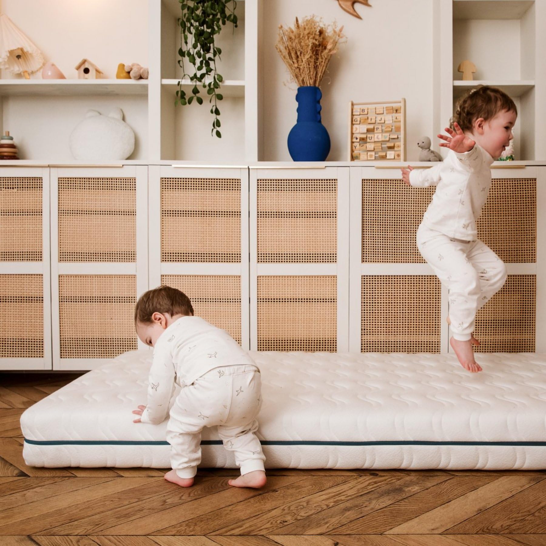 Kadolis - Matelas Enfant 90x190x17 cm COCOLEGEND® 3–18 Ans - Latex Naturel & Fibre de Coco - Évolutif 2 Faces (Ferme/Semi-Ferme) - Déhoussable, Respirant, Certifié Oeko-TEX®