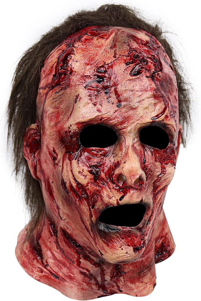 Máscara terrorífica sangrienta para Halloween y disfraces miniatura 6
