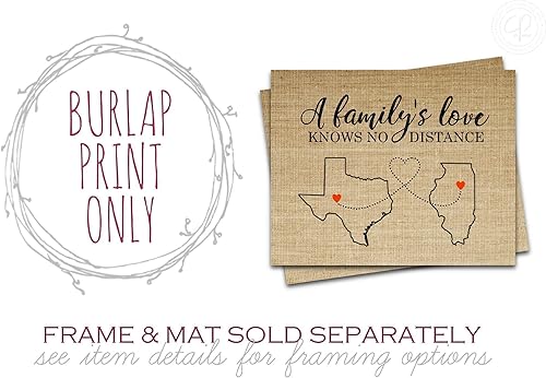 Miniatura 3 de Personalized Long Distance Family Gift, Christmas Gift for Mom Dad Grandma Father Mother Sign Map of ANY CITY, STATE, or COUNTRY (8x10 or 11x14