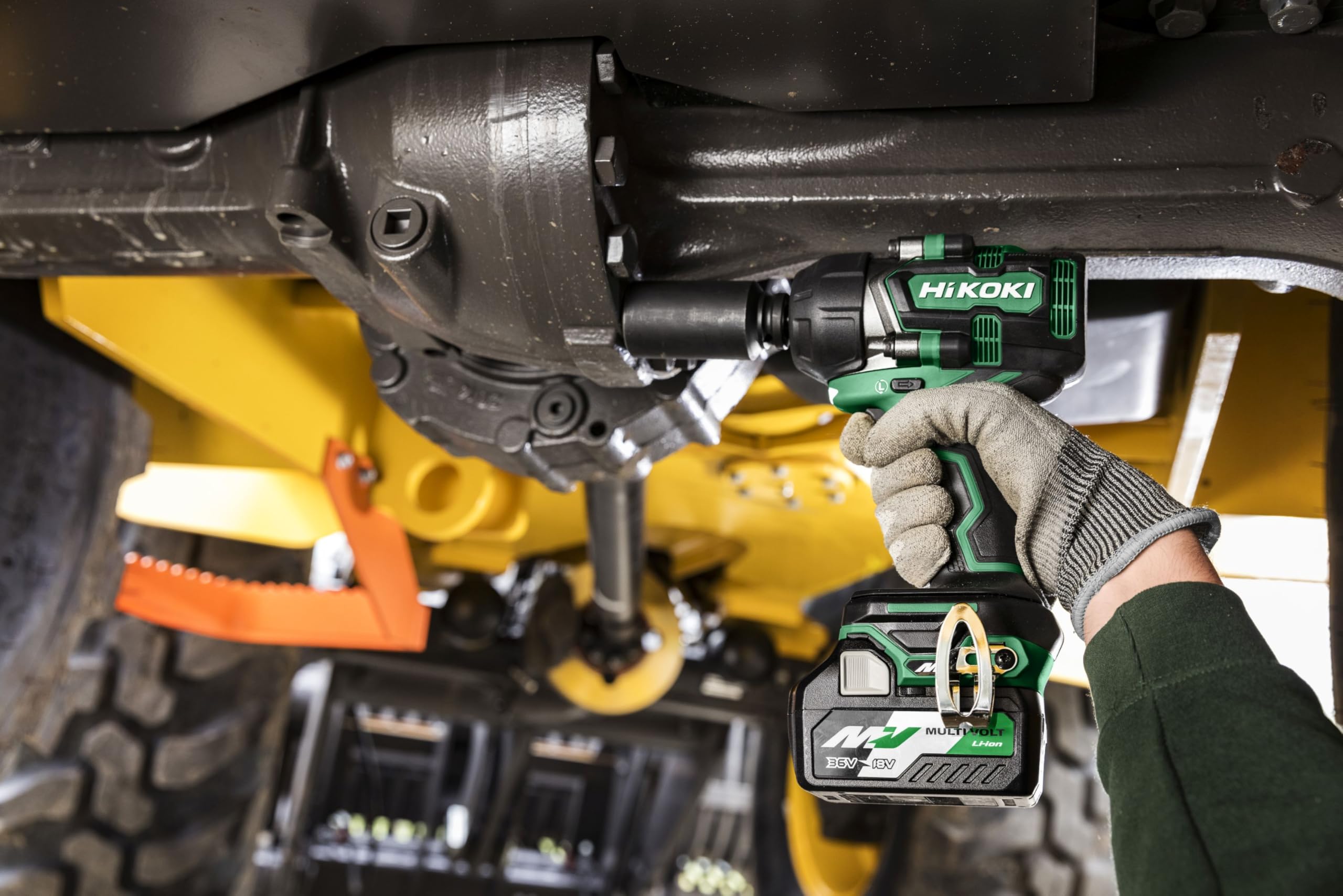 HiKOKI Akku-Schlagschrauber WR36DE 1/2" (36V, Max. Festdrehmoment: 770 Nm, Bolzen und Muttern: M10-M24, 1050 Nm, Brushless, Zubehör, im Transportkoffer, ohne Akku und Ladegerät)