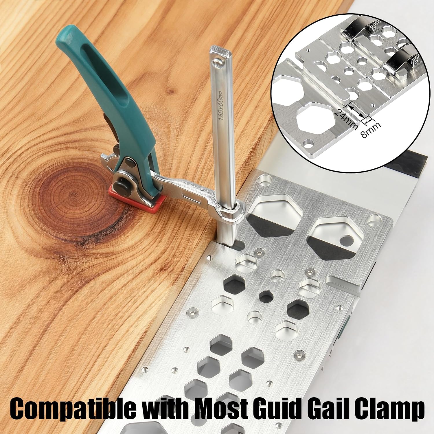 13.4 Inch Track Saw Guide Rail Square Tracksaw Square Accessories Compatible with Festool Makita Wen and Milwaukee Guide Rails