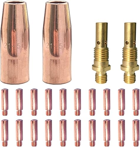 Kit de pistola de soldadura Mig de 0.035 pulgadas para Lincoln Magnum 100L o Tweco Mini#1 Pistola Mig 20 puntas de contacto 11-35 0.035 pulgadas + 2